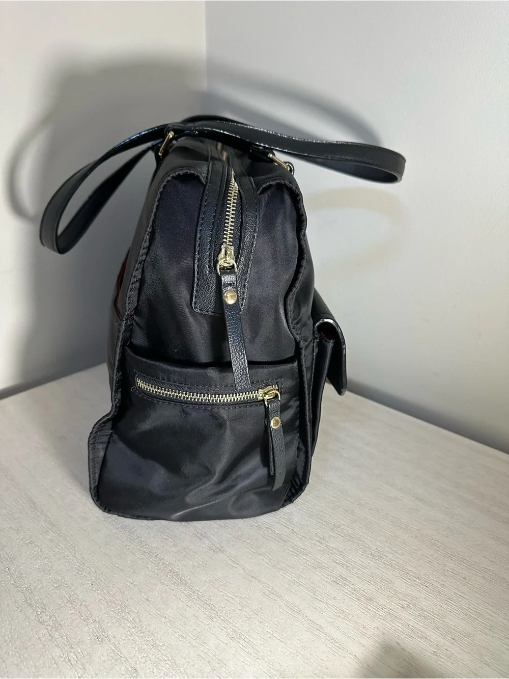 Travanti Nylon and Leather Work/Carry-on Bag
